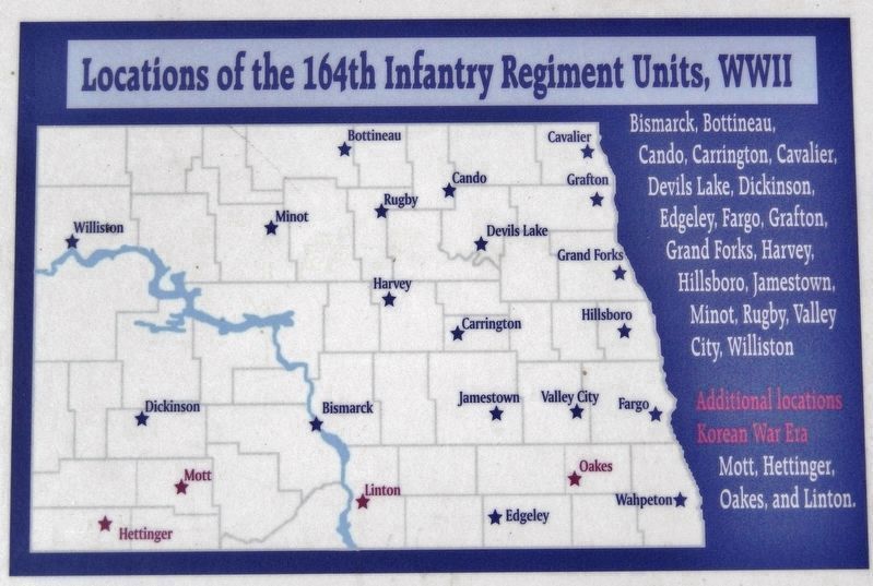 The 164th Infantry Memorial Highway Historical Marker