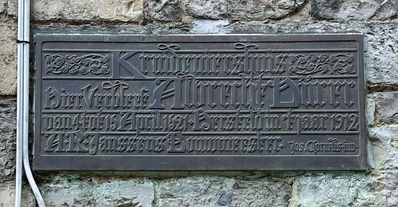 Albrecht Dürer Marker. Click for full size. Albrecht Dürer Marker image. Click for full size.