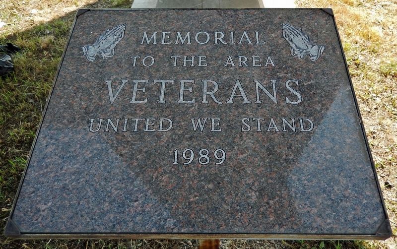 Memorial to the Area Veterans Marker image. Click for full size.
