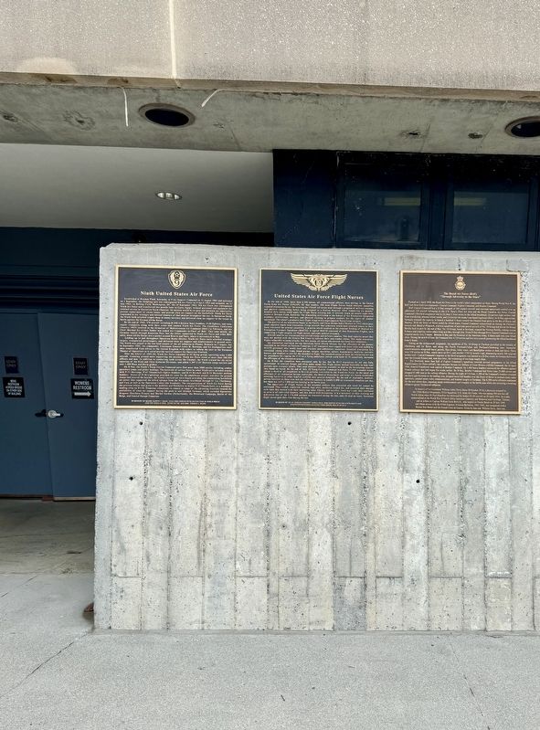Ninth United States Air Force Marker (left). Click for full size. Ninth United States Air Force Marker (left) image. Click for full size.