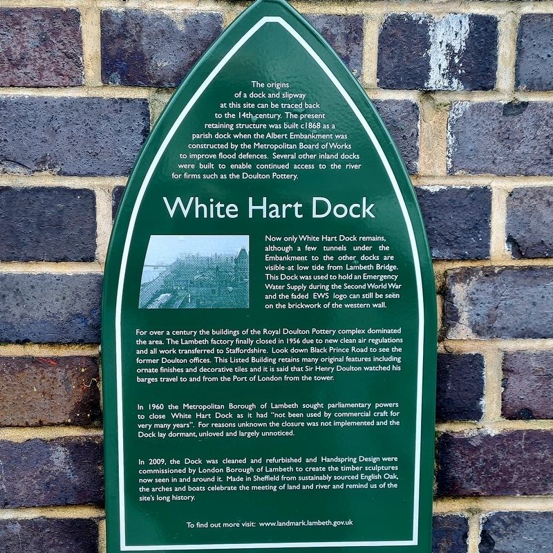 White Hart Dock Marker image. Click for full size.