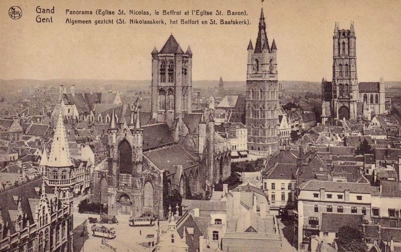 Ghent panorama - St. Nicholas’ Church, the Belfry, and St. Bavo’s Cathedral. Click for full size. Ghent panorama - St. Nicholas’ Church, the Belfry, and St. Bavo’s Cathedral image. Click for full size.