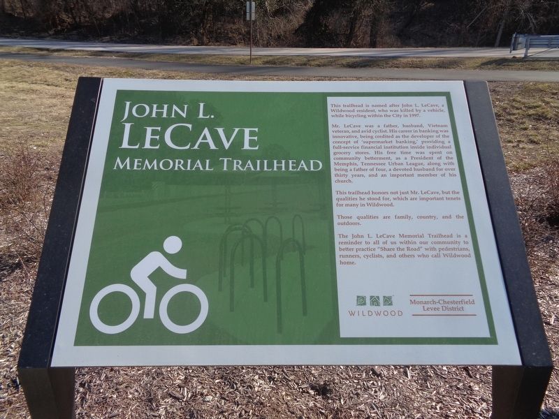 John L. LeCave Memorial Trailhead Marker image. Click for full size.