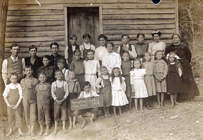 Roaring River School Marker image. Click for full size.