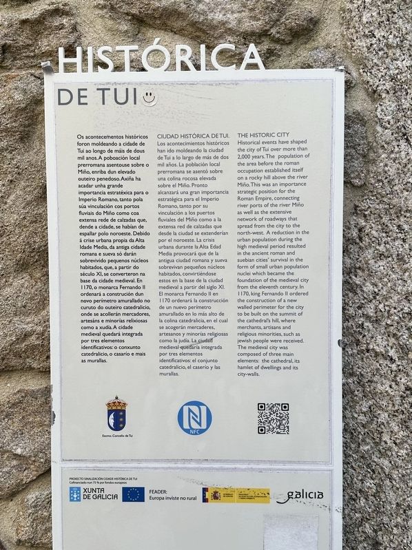 Histórica de Tui / Ciudad Histórica de Tui / The Historic City Marker. Click for full size. Histórica de Tui / Ciudad Histórica de Tui / The Historic City Marker image. Click for full size.