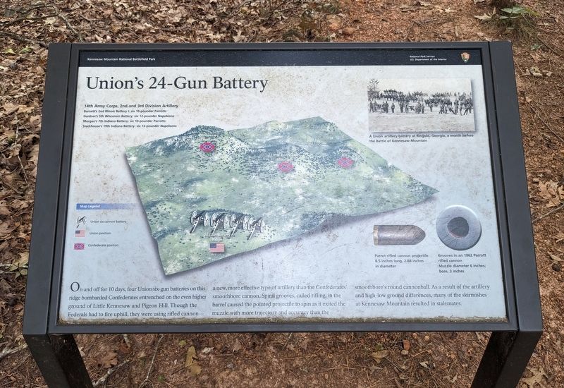 Union's 24-Gun Battery Marker image. Click for full size.