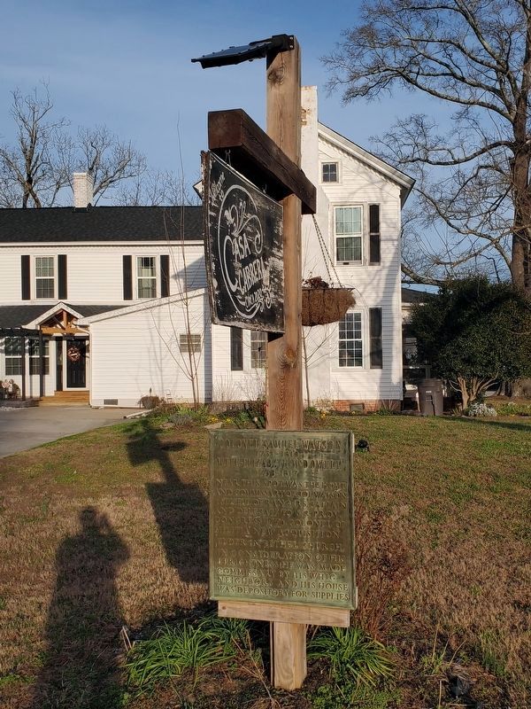 Colonel Samuel Watson Marker (private residence in background) image. Click for full size.