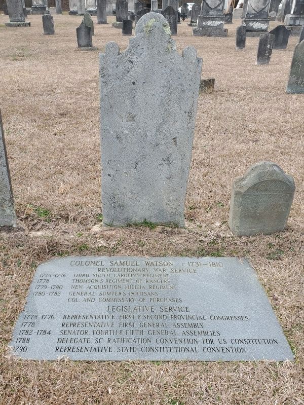 Colonel Samuel Watson gravesite (Bethel Presbyterian Church, Clover, SC) image. Click for full size.
