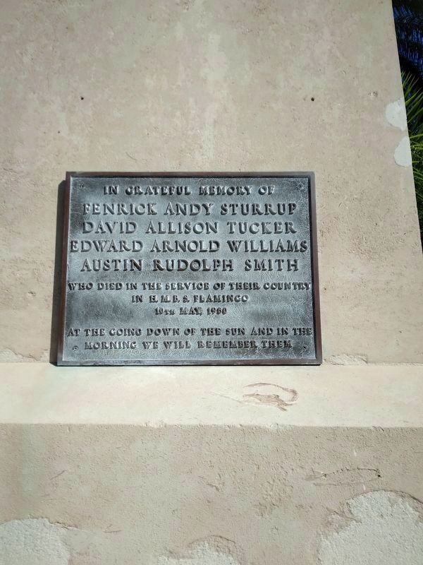 HMBS Flamingo Memorial Tablet from 1980. Click for full size. HMBS Flamingo Memorial Tablet from 1980 image. Click for full size.