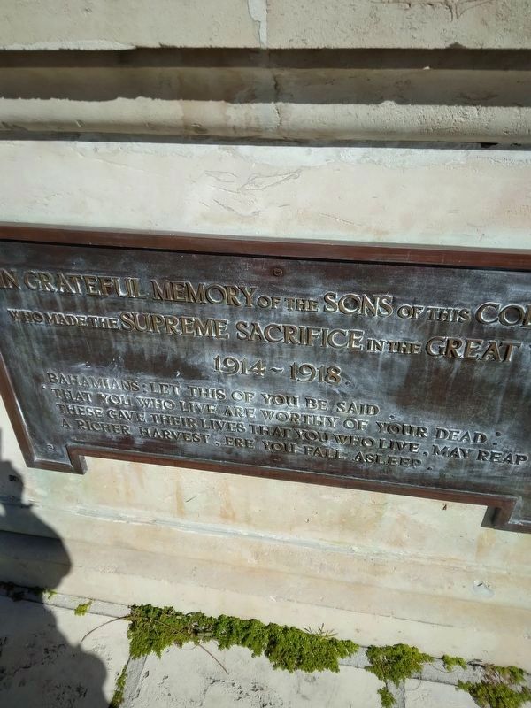 World War I Memorial Tablet. Click for full size. World War I Memorial Tablet image. Click for full size.
