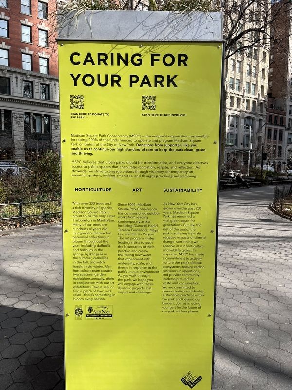 Caring for Your Park side of the marker image. Click for full size.