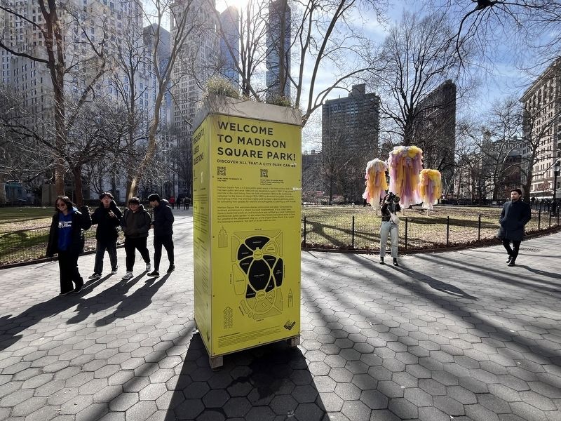 Welcome to Madison Square Park! / Caring for Your Park Marker image. Click for full size.