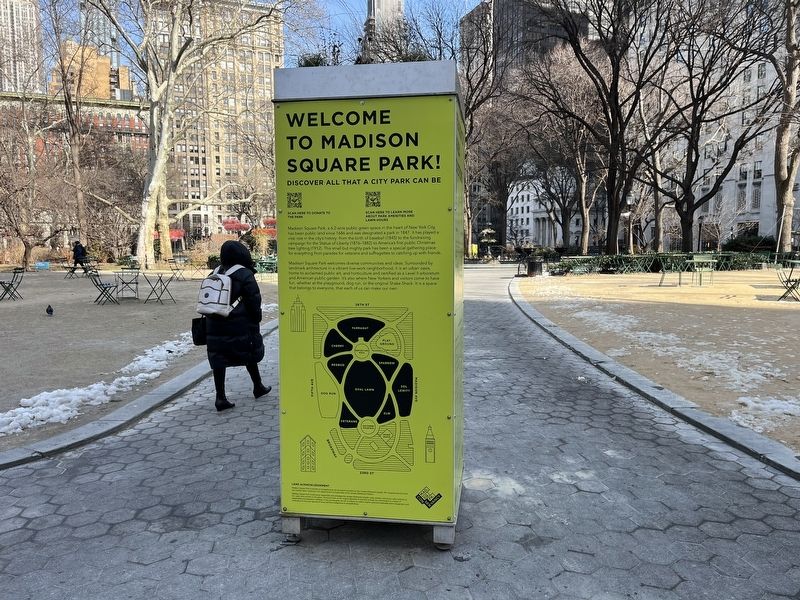 Welcome to Madison Square Park! / Care for Your Park Marker image. Click for full size.