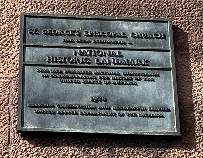 National Historic Landmark plaque for the church image. Click for full size.