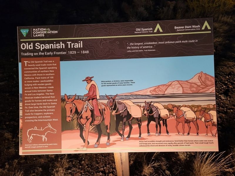 Old Spanish Trail Marker. Click for full size. Old Spanish Trail Marker image. Click for full size.