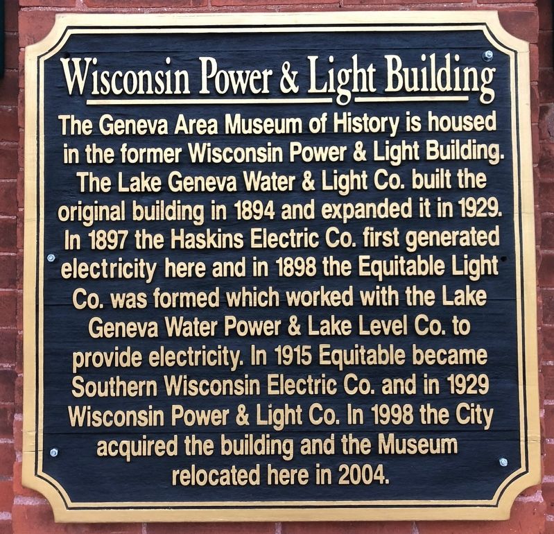 Wisconsin Power & Light Building Marker image. Click for full size.