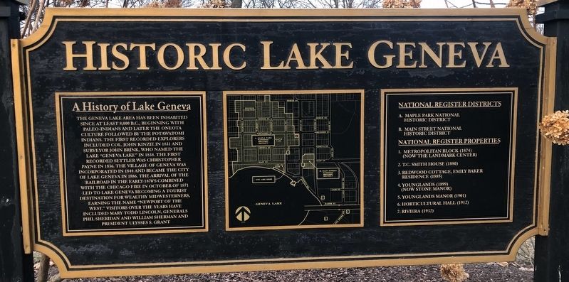 Historic Lake Geneva Marker image. Click for full size.