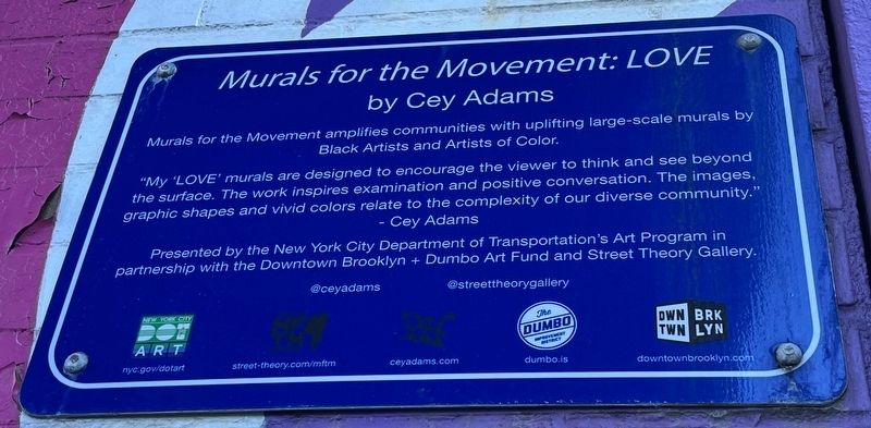 Interpretive sign for the mural behind the marker image. Click for full size.