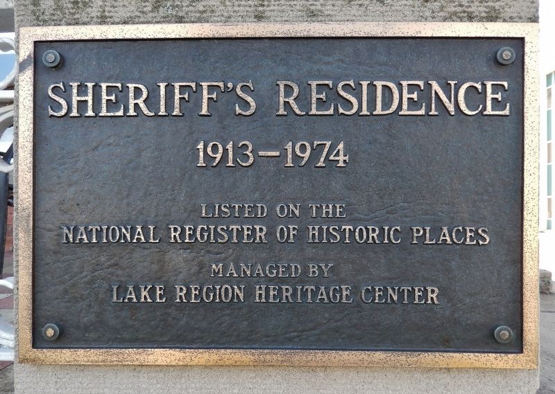 Sheriff's Residence Marker image. Click for full size.