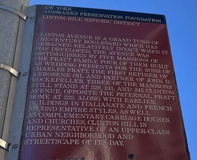Clinton Hill Historic District Marker image. Click for full size.