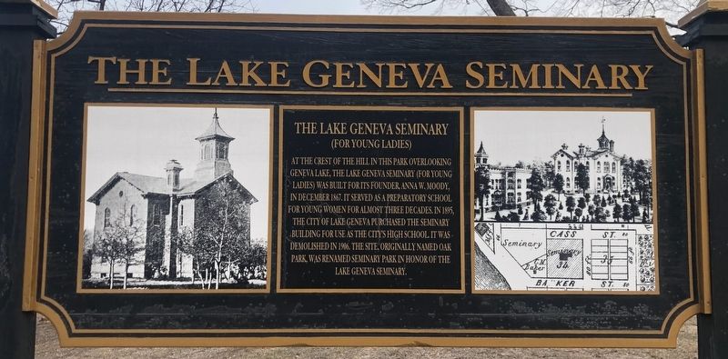 The Lake Geneva Seminary Marker image. Click for full size.