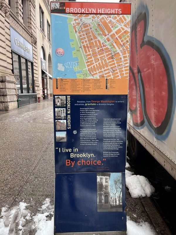 Brooklyn Heights side of the marker. Click for full size. Brooklyn Heights side of the marker image. Click for full size.