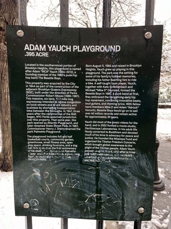 Adam Yauch Playground Marker. Click for full size. Adam Yauch Playground Marker image. Click for full size.