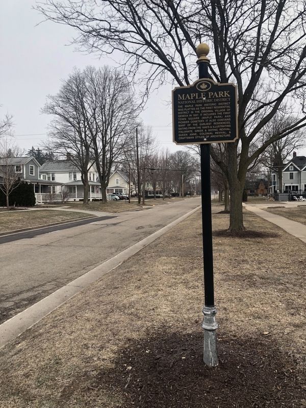 Maple Park Marker image. Click for full size.