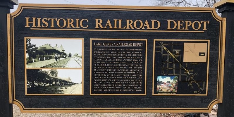 Historic Railroad Depot Marker image. Click for full size.