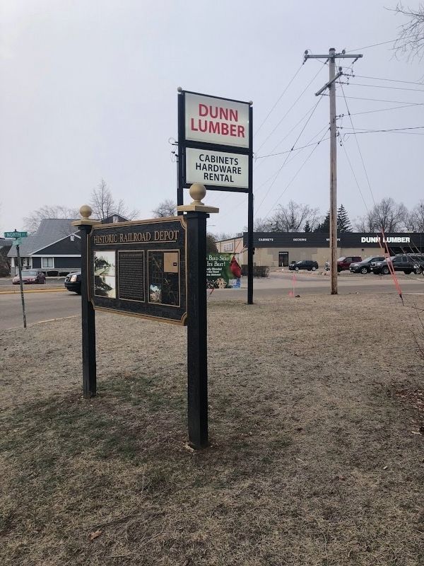 Historic Railroad Depot Marker. Click for full size. Historic Railroad Depot Marker image. Click for full size.