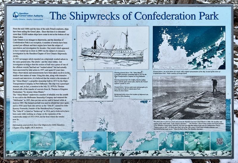 The Shipwrecks of Confederation Park Marker image. Click for full size.