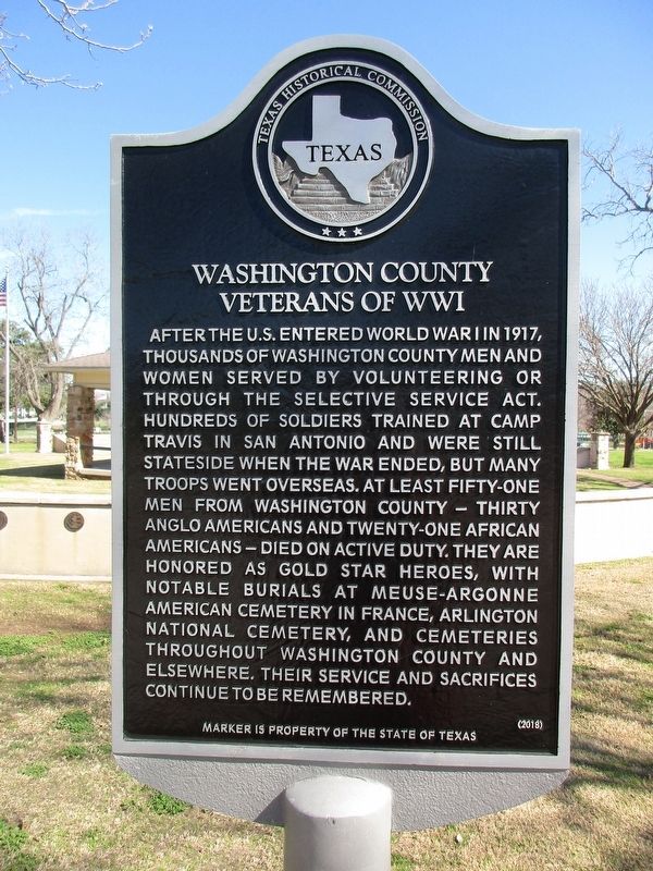 Washington County Veterans of WWI Marker image. Click for full size.