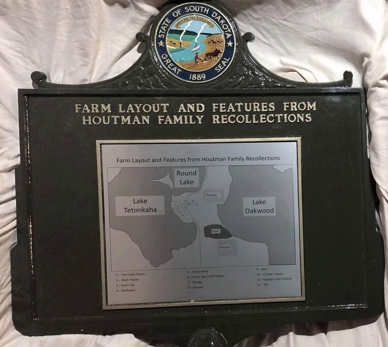 Hessel and Charlotte Houtman Family Farm Marker, reverse side image. Click for full size.