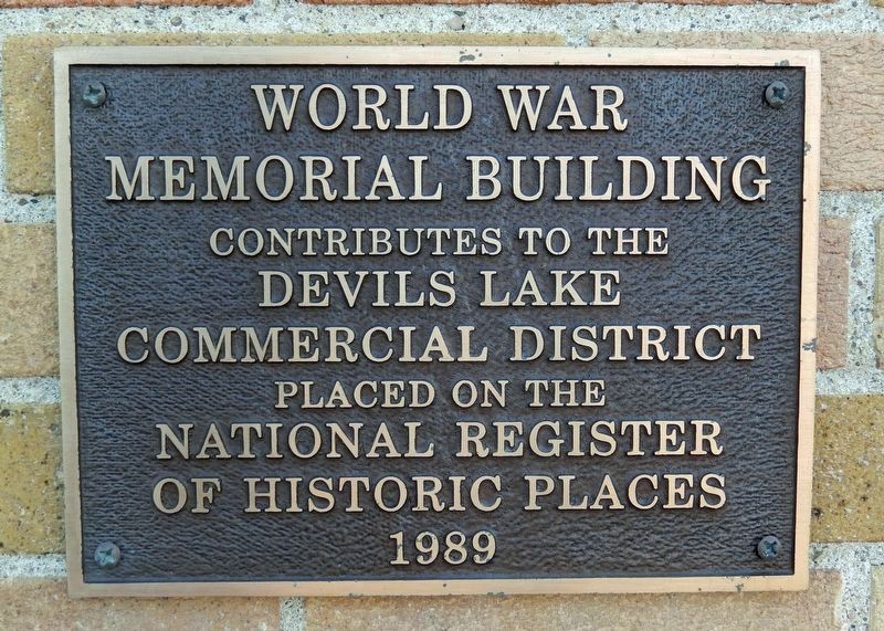 World War Memorial Building Marker image. Click for more information.