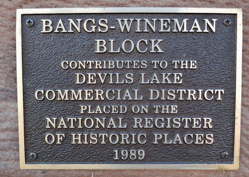 Bangs-Wineman Block Marker image. Click for full size.