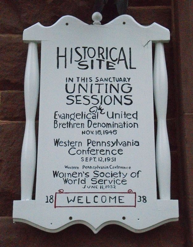 First United Brethren Church Marker image. Click for full size.