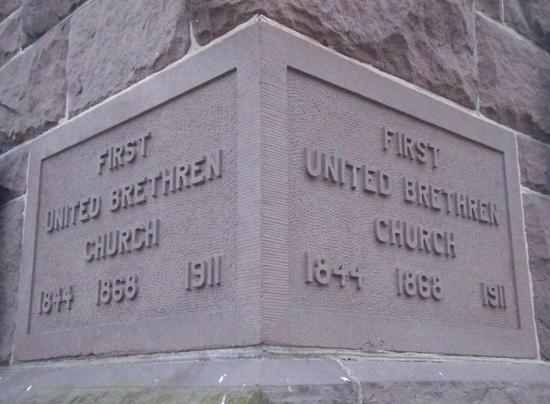 First United Brethren Church Cornerstone image. Click for full size.