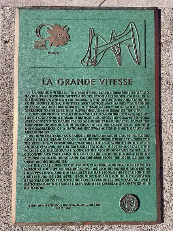 La Grande Vitesse Marker. Click for full size. La Grande Vitesse Marker image. Click for full size.