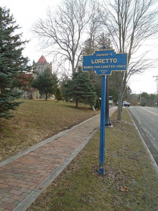 Loretto Marker. Click for full size. Loretto Marker image. Click for full size.