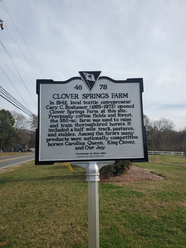 Clover Springs Farm Marker image. Click for full size.