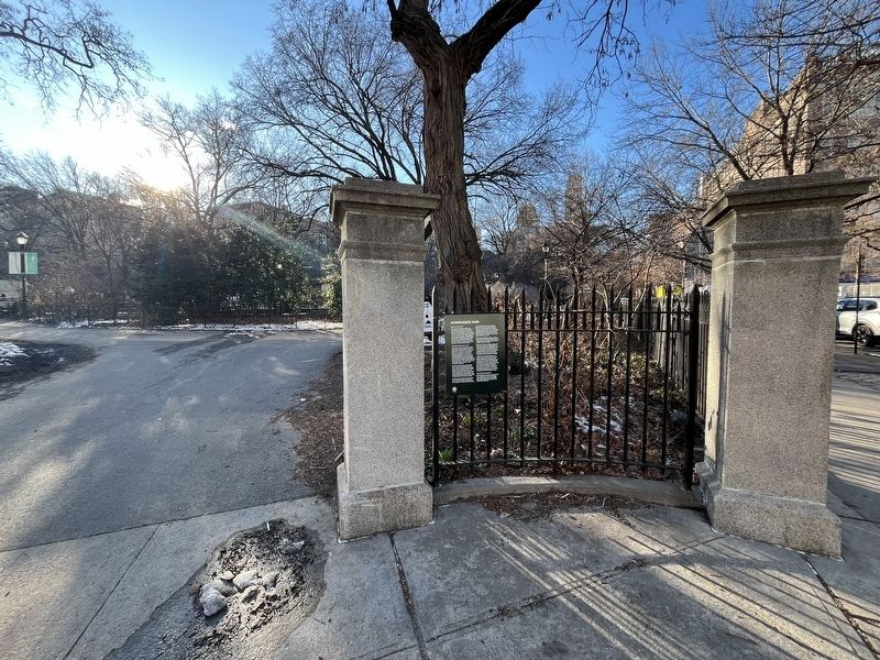 Morningside Park Marker at the entrance to the park image. Click for full size.