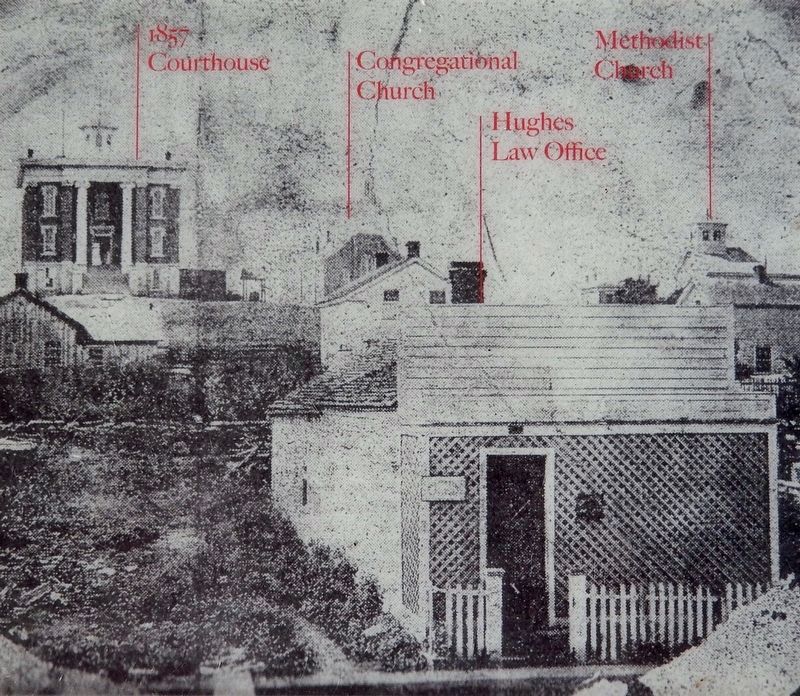 Marker detail: Hughes Law Office, 1859 image. Click for full size.