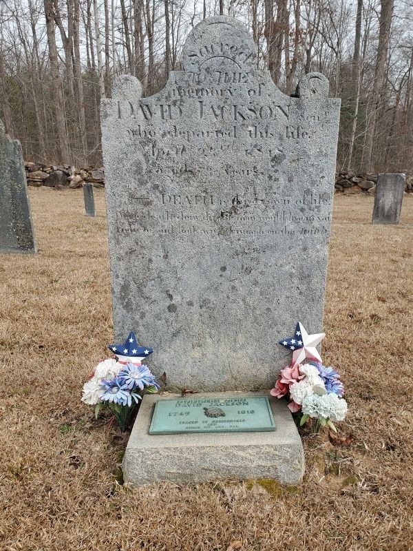 David Jackson gravesite, Bethel Presbyterian Church, Clover image. Click for full size.