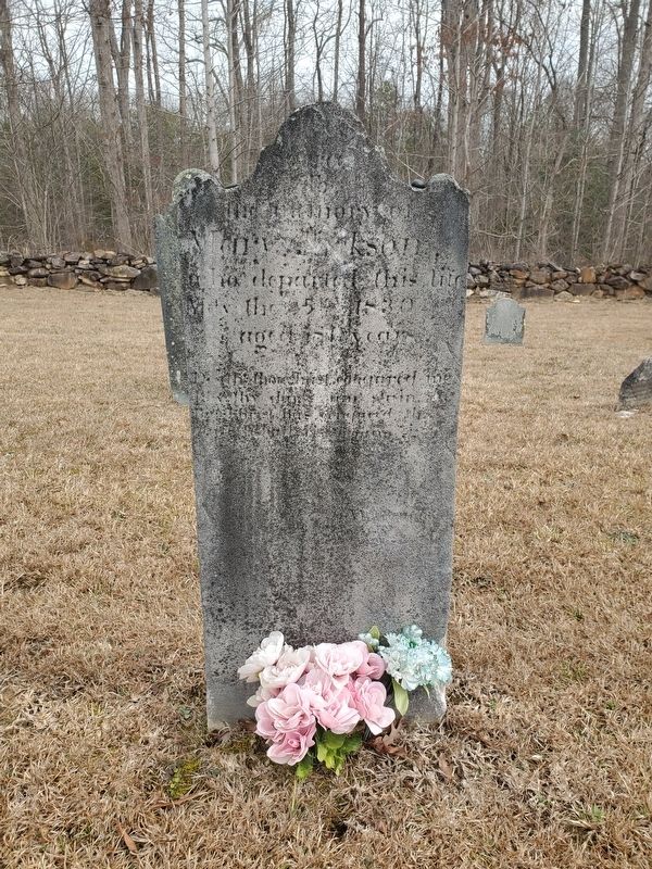 Mary Jackson gravesite, Bethel Presbyterian Church image. Click for full size.