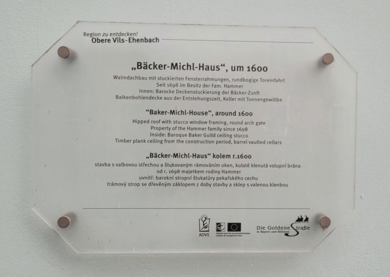 Bcker-Michl-Haus" / "Baker-Michl-House" Marker image. Click for full size.