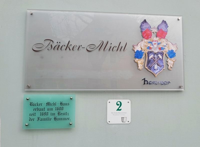 2nd set of plaques on the Baker-Michl-House. Click for full size. 2nd set of plaques on the Baker-Michl-House image. Click for full size.