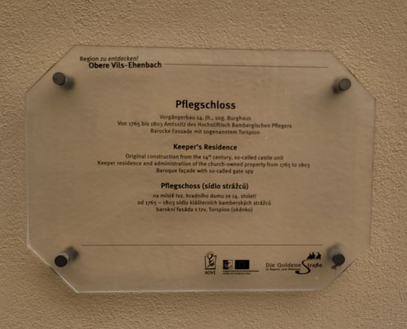 Pflegschloss / Keeper's Residence Marker image. Click for full size.