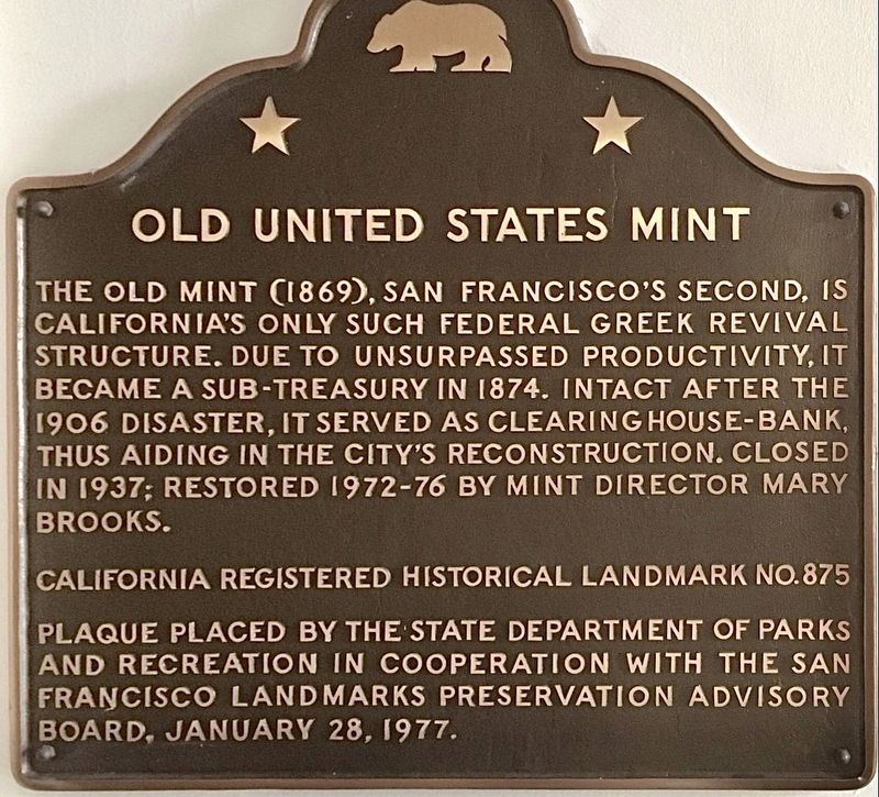 Old United States Mint Marker image. Click for full size.