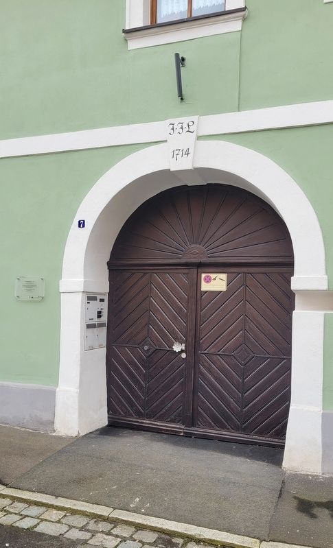 The entrance to the Ackerbürgerhaus and Marker. Click for full size. The entrance to the Ackerbürgerhaus and Marker image. Click for full size.