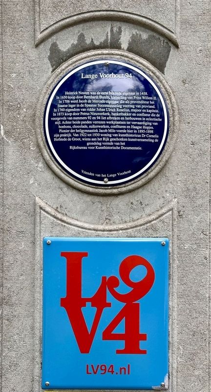Lange Voorhout 94 Marker. Click for full size. Lange Voorhout 94 Marker image. Click for full size.